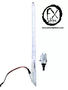 1pc 2FT quick disconnect WHITE LED light whip SXS ATV UTV 4 wheeler RZR TERYX - Picture 1 of 4
