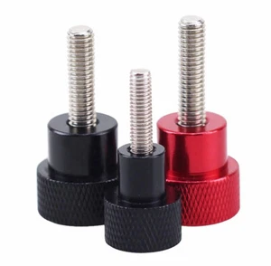 1/4-20 Aluminium+Stainless Knurled Thumb Screw Hand Grip Knob Bolts Head Ø20mm - Picture 1 of 4