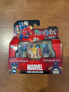 Marvel Mini Mates 2 Pack - Civil War Captain America And Arnim Zola New - Picture 1 of 3