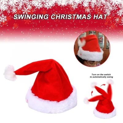 Merry Christmas Singing Dancing Moving Santa Hat Funny Hat Xmas Kid's Gift - image 1 of 4