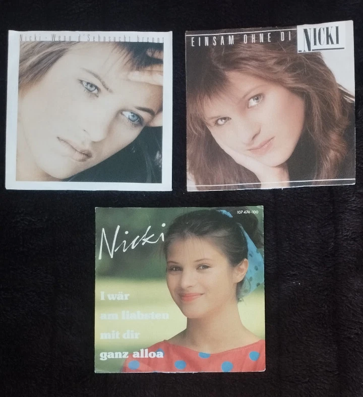 SB15:  3x Nicki 7" Singles VG VG+ Sammlung Jukebox Kult Schalger - Bild 1 von 1