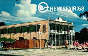 1968 SAN ANTONIO TEXAS  HemisFair '68 Postcard Humble Pavilion Artist's View - Picture 1 of 2