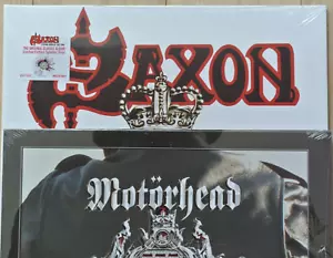 SAXON Strong Arm Of The Law LP Ltd Splatter + MOTORHEAD Death Or Glory LP Vinyl - Picture 1 of 5
