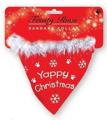 SHATCHI Christmas Dog Bandana Collar Pet Clothing Puppy Scarf Yappy Xmas Presents Gift