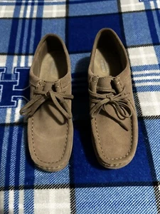 Clarks Original Light Brown Wallabee Suede Lace-Up Shoes Women’s 5.5 15260 2016 - Picture 1 of 8