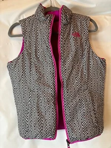 The North Face Girl Vest Reverseible Youth L Multicolor Outdoor Hiking - Picture 1 of 9