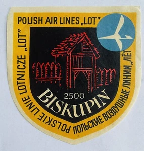 LOTE Pegatina Polish Airlines - 2500 Aniversario de Biskupin - Imagen 1 de 1