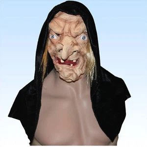 Halbmaske Hexe mit Umhang Hexenmaske Maske f. Kostüm Hexe böse Frau Hexenkostüm - Bild 1 von 1