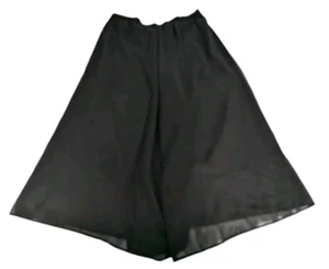 Women's Vintage Bongo Sheer Black Gaucho Capri Bloomers Dressy Sz L - Picture 1 of 12
