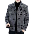 Easy To Take Off Men Coat Winter Jacket Men's Thick Warm Lapel Single-breasted