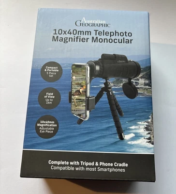 Australian Geographic 10x40mm Telephoto Magnifier Monocular 5pcs set - image 1 of 4