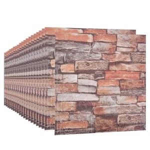 3D Wall Panels 29 sq.feet Coverage Peel and Stick Foam 3D Brick Wallpaper Pee... - Picture 1 of 6