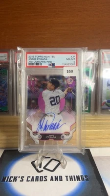 2019 Topps High Tek Jorge Posada Auto /75  Autograph New York Yankees - Image 1 of 2