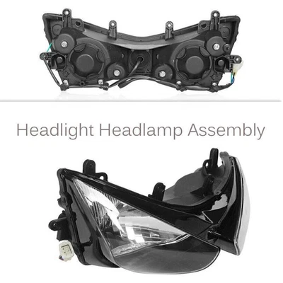 Fit KAWASAKI ZX-6R Ninja 2005-06 Front Headlight Headlamp Black Housing Assembly - Image 1 of 4