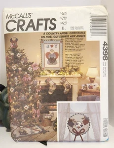 McCall Crafts 4398 Christmas Sewing Pattern Skirt Angel Stocking Ornaments Uncut - Picture 1 of 8