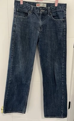 Youth Levi's 550 Denim Blue 29x29 Relaxed Fit 10” Front 5 Pocket Jeans Size 18 - Image 1 of 3