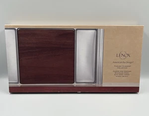 Lenox Tuscany Classics Cheese & Cracker Edelstahl mit Holzeinsatz Vintage - Bild 1 von 8
