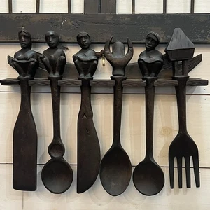 Philippinische Ifugao geschnitzte figürliche Griffutensilien mit Halter Cordillera indigen - Bild 1 von 24