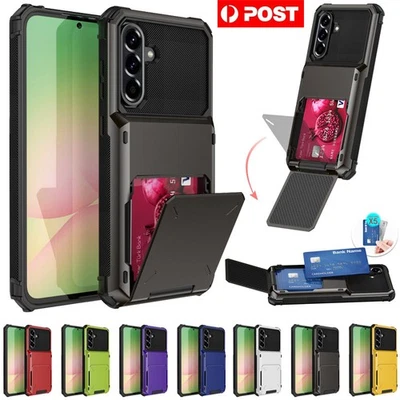For Samsung Galaxy S25 S24 S23 S22 Plus FE Ultra Case Card Holder Wallet Cover - image 1 of 4