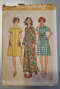 🌼 Vintage Simplicity 5365 Sewing Pattern Woman's Robe 2 lengths Size 14 *UNCUT* - Picture 1 of 10