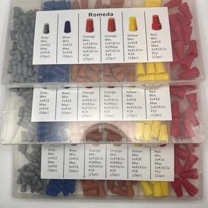 Connecteurs de fil électrique 540 pièces, insert isolant bouchons torsadés - Photo 1/1