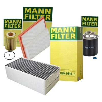 Kit de filtro de aceite de motor de combustible de cabina de aire Mann-Filter para Mercedes-Benz GL350 Foto 1 de 2
