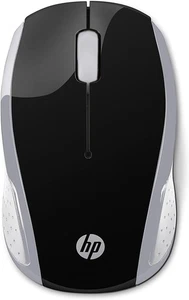 HP 200 Silver 2.4 GHz USB Wireless Mouse with Red LED 1000 DPI Optical Sensor, U - Picture 1 of 6