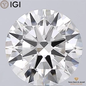 4.00 Carat H White VVS2 Clarity Round Cut Lab Grown CVD Diamond IGI Certificate - Picture 1 of 9