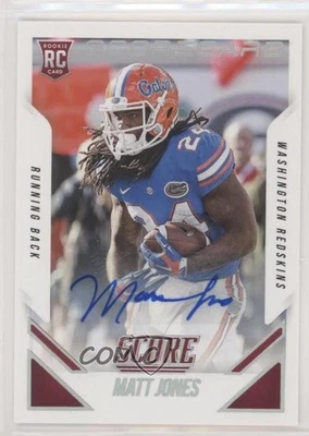 2015 Score Rookie Scorecard Signatures Matt Jones #388 Rookie Auto RC - Image 1 of 2