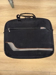 Solo Black Padded Laptop Computer Carrying Case Bag Tote Zippered Pockets - Picture 1 of 4