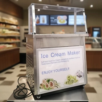 Ice Cream Maker Frozen Yogurt Roll Machine Fried Ice Cream Commercial 6 Buckets - Image 1 of 4