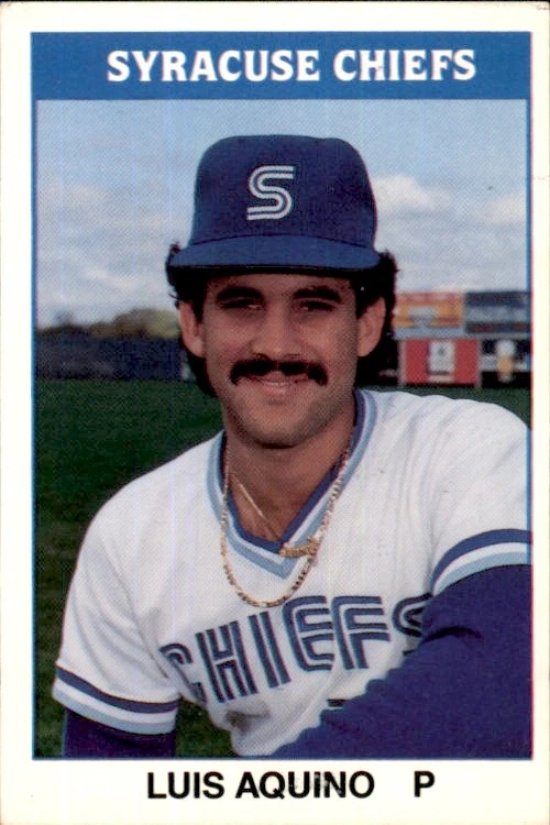 1987 Syracuse Chiefs TCMA #1 Luis Aquino Puerto Rico - NM Baseball Card - Image 1 of 2