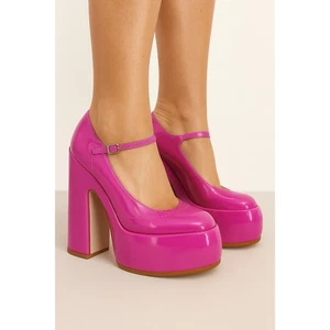 Schutz Damen Zayne Plateau Mary Jane US 7 EU 37 Rosa Lackleder Neu mit Karton - Bild 1 von 10