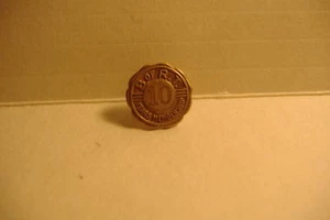 ~B. OF R. T.~10 YEARS MEMBERSHIP~PIN~1/10 10K G.F~THREADED POST~ - Picture 1 of 2