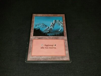 MTG 1x Revised basic land LP Italian FBB Mountain (foggy) - ships w/ trackin - Image 1 of 4