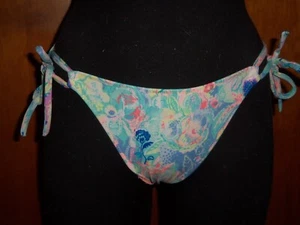 Victoria's Secret Bikiniunterteil Strand sexy Blumenmuster seitlich zum Binden Gr. S/P S neu - Bild 1 von 6