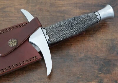 "Espada corta medieval de 30"" doble filo empuñadura de acero hoja de Damasco lista para la batalla" Foto 1 de 4