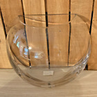 Vase à dos plat en verre soufflé à la main terrarium bol succulent 10" x 5" x 7 7/8"