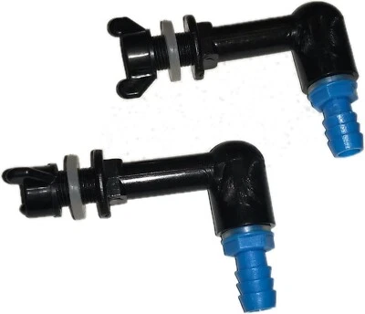 RABBITNIPPLES.COM 2 pck of BUCKET CONNECTORS for rabbit nipples Gravity fed 5/16” barb connection