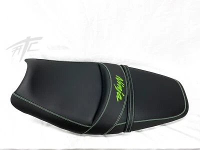 ZX14 !!EXCHANGE!! REUPHOLSTERED OEM SEAT BLACK/GREEN 06-11 KAWASAKI NINJA ZX-14 Foto 1 de 4