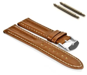      Mens Genuine Leather Watch Strap Band VIP Grain 18mm,20mm,22mm,24mm. - Picture 1 of 12