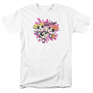 Powerpuff Girls Team Awesome T Shirt Mens Licensed Cartoon Merchandise White - Picture 1 of 2