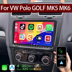 Apple CarPlay For VW Polo GOLF MK5 MK6 Car Stereo Radio Android 13 Head Unit GPS - Picture 1 of 15