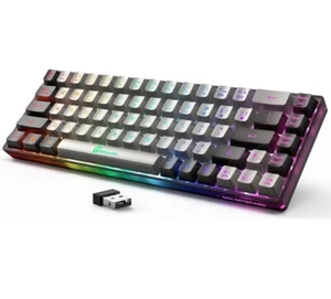 Teclado inalámbrico para juegos 65 % recargable retroiluminado Plug-and-Play PC compacto para jugadores - Imagen 1 de 5