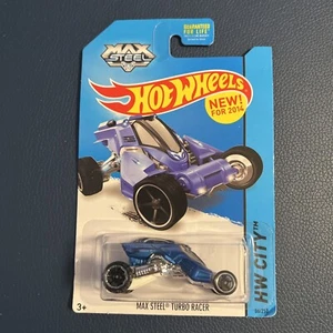 2014 HW CITY Hot Wheels BLU MAX ACCIAIO TURBO RACER #86 (M) - Foto 1 di 2