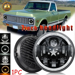 Faro LED redondo de 7 pulgadas haz sellado HI/LO para camioneta Chevy K10 El Camino - Imagen 1 de 14