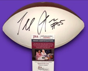 TERRELL SUGGS AUTOGRAPHED SIGNED WILSON FULL SIZE FOOTBALL BALTIMORE RAVENS JSA - Picture 1 of 3