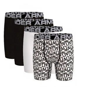 NUEVO EN CAJA UNDER ARMOUR BOXERJOCK UA ALGODÓN ELÁSTICO PAQUETE DE 4 CALZONCILLOS BOXER ROPA INTERIOR YSM - Imagen 1 de 3