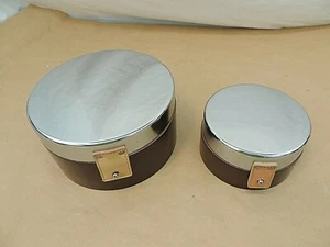 THE BOMBAY COMPANY, METAL ROUND CONTAINERS, LOT OF 2 - Picture 1 of 7