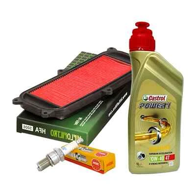 KYMCO PEOPLE / S 250 - 300 KIT TAGLIANDO CASTROL 10W40 FILTRO ARIA CANDELA - Immagine 1 di 3